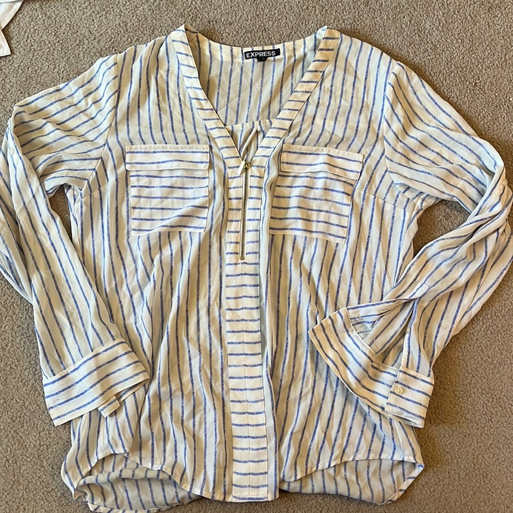 Express pinstripe blouse